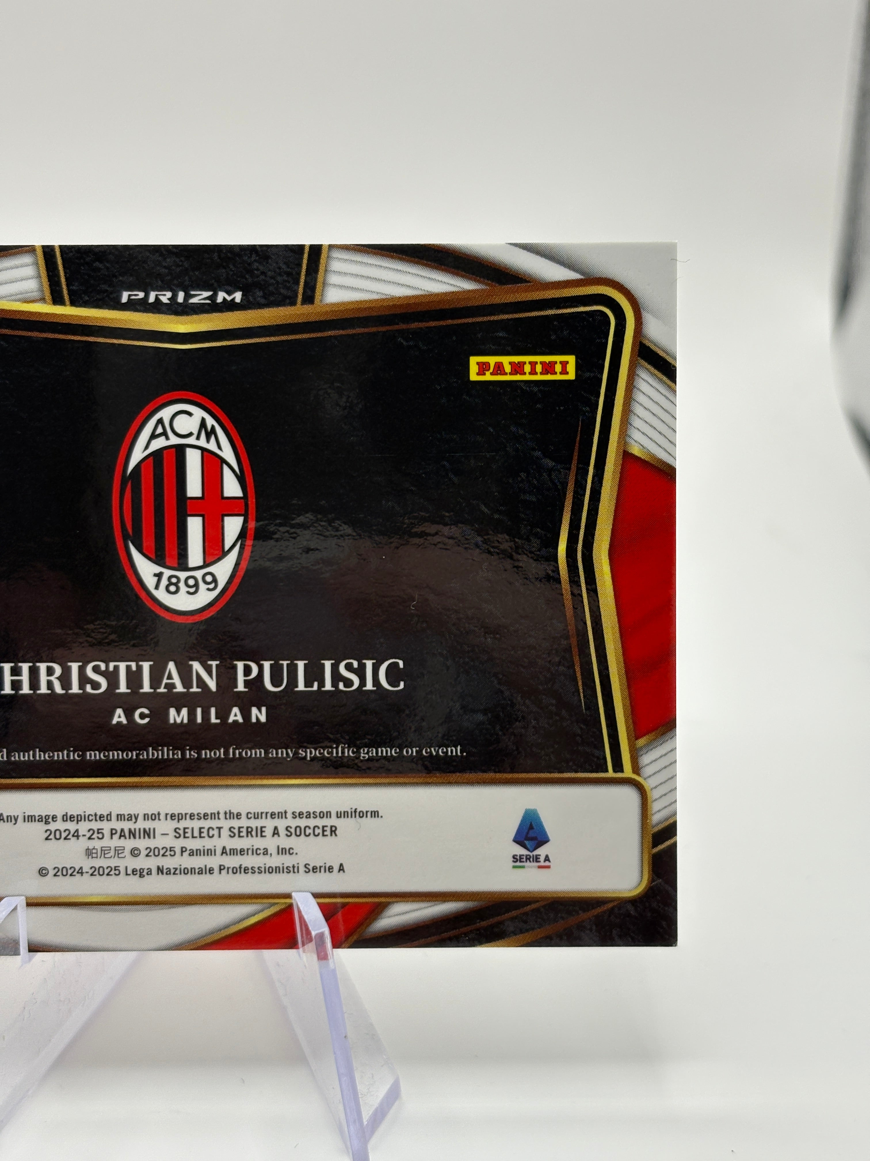 Christian Pulisic Patch AC Milan 2024-25 Panini Select Serie A Soccer USA FRENLY BRICKS - Open 7 Days